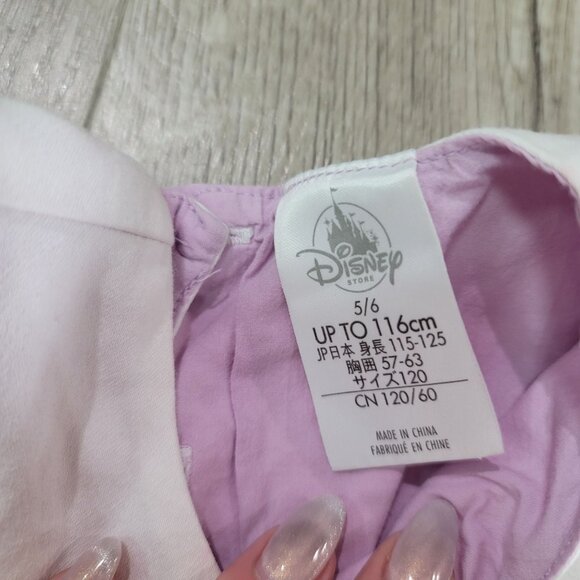 Disney Store Girls' Dress animalted Mulan Print dress Buttons sz 5/6 some stains - Picture 6 of 12
